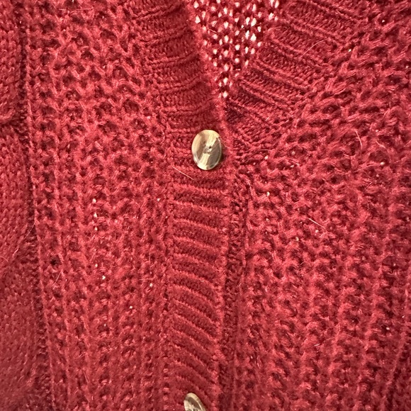 Red chunky oversized cardiganb - Picture 3 of 7